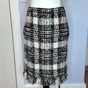 Carlisle Collection Amandine multi-colored wool tweed skirt. Ladies size 8. NEW!